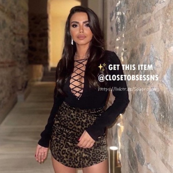 Zara mini leopard print cheetah mini satin skirt - Picture 7 of 9